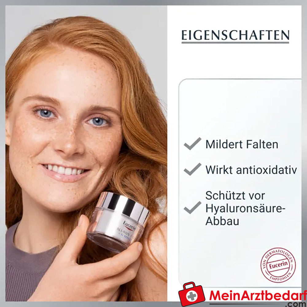 Eucerin® Hyaluron-Filler Tagespflege für trockene Haut – Glättet Falten, pflegt & beugt vorzeitiger Hautalterung vor, 50ml.