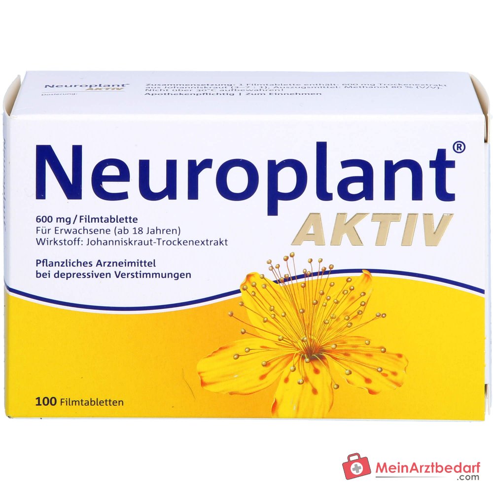 Dr. Willmar Schwabe Neuroplant Aktiv extracto seco de hierba de San Juan Comprimidos recubiertos 600 mg, 100 uds.