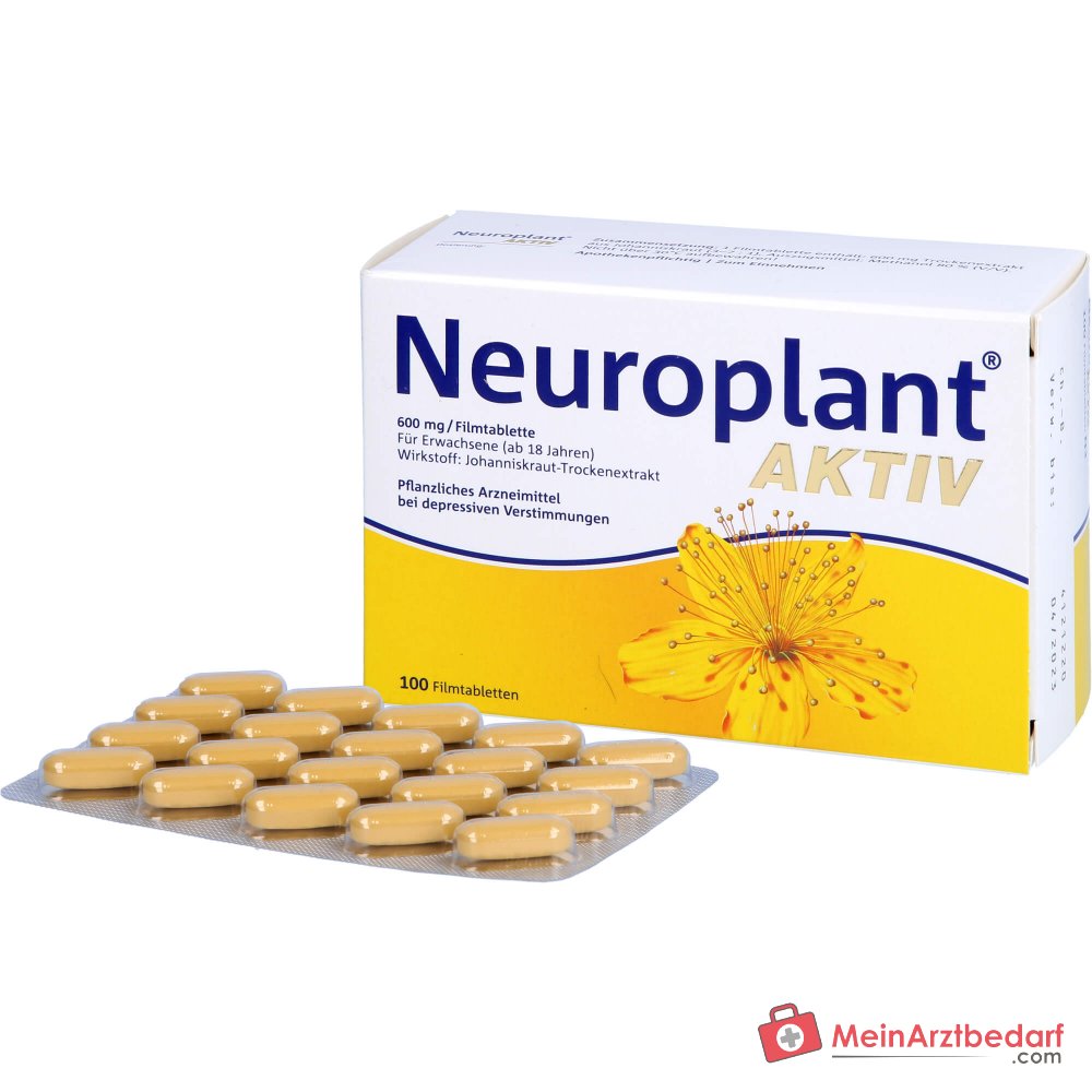 Dr. Willmar Schwabe Neuroplant Aktiv extracto seco de hierba de San Juan Comprimidos recubiertos 600 mg, 100 uds.