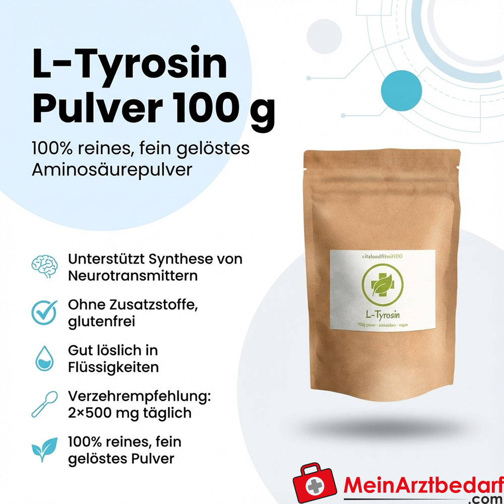 Poudre d'acide aminé L-tyrosine 100% pure 100 g