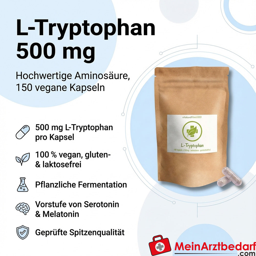 L-Tryptophan 500 mg Kapseln vegan 150 Stück