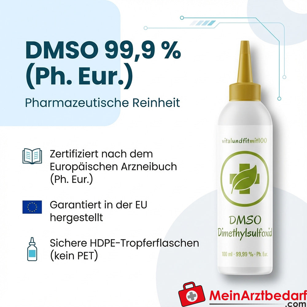 Dimethylsulfoxid (DMSO) 99,9% Ph. Eur. Lösung in HDPE‑Tropfflasche 100 ml