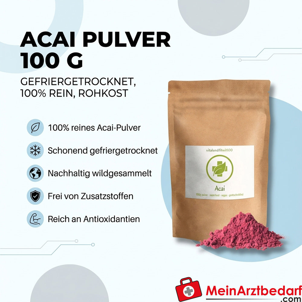 Acai powder 100 g freeze-dried 100% pure raw food