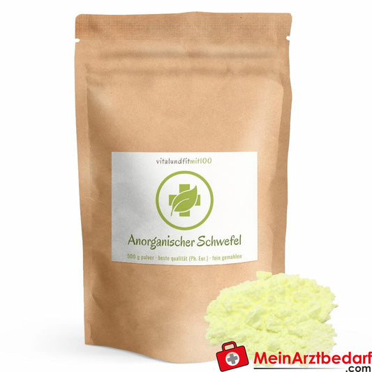 Anorganischer Schwefel 99,9 % Ph. Eur. fein gemahlen 500 g.