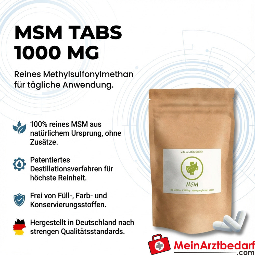 vitalundfitmit100 MSM 1000 mg tablets 120 pieces