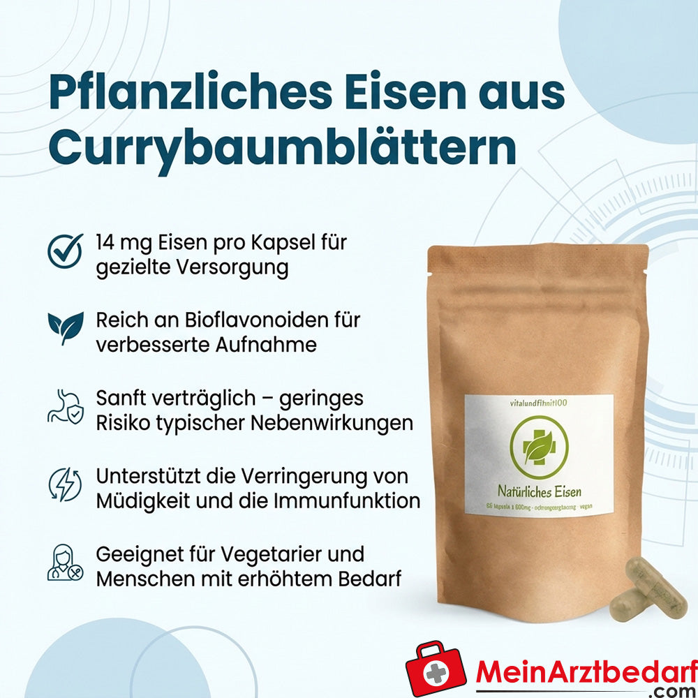 Żelazo roślinne z liści drzewa curry 14 mg kapsułki