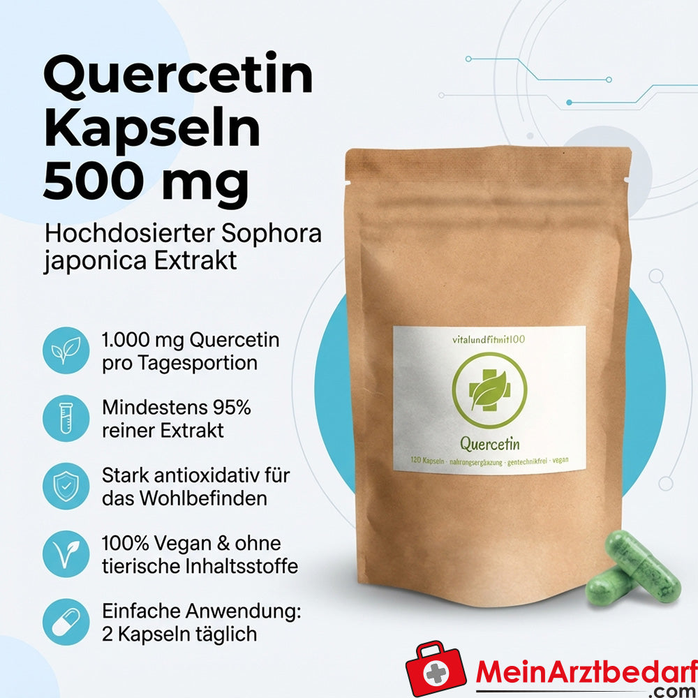 Quercetin Kapseln 500 mg Sophora japonica Extrakt vegan