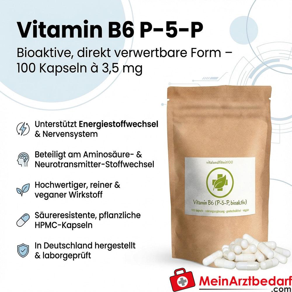 Vitamin B6 P-5-P (pyridoxal-5-phosphate) 3.5 mg capsules 100 capsules