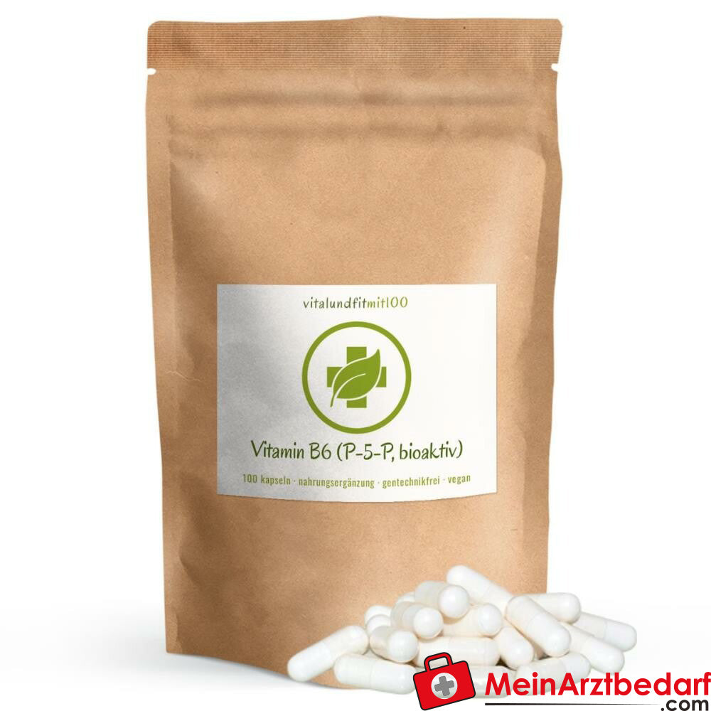 Vitamin B6 Kapseln (P5P, bioaktiv) 100 Stück à 3,5 mg.