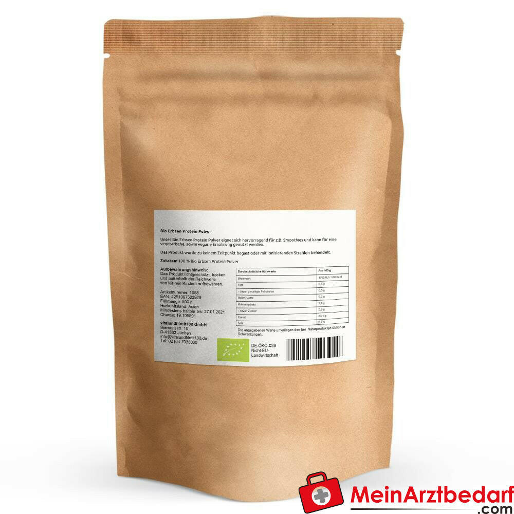 Bio Erbsen Protein Pulver 500 g.