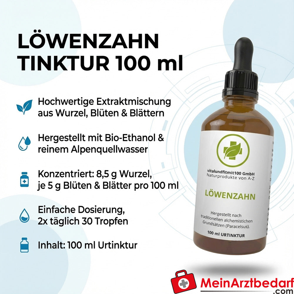 Tintura de diente de león 100 ml raíz flores hojas extracto