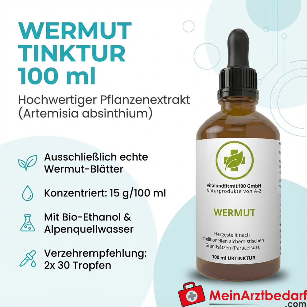 Tintura de ajenjo (Artemisia absinthium) 15 g/100 ml, 100 ml