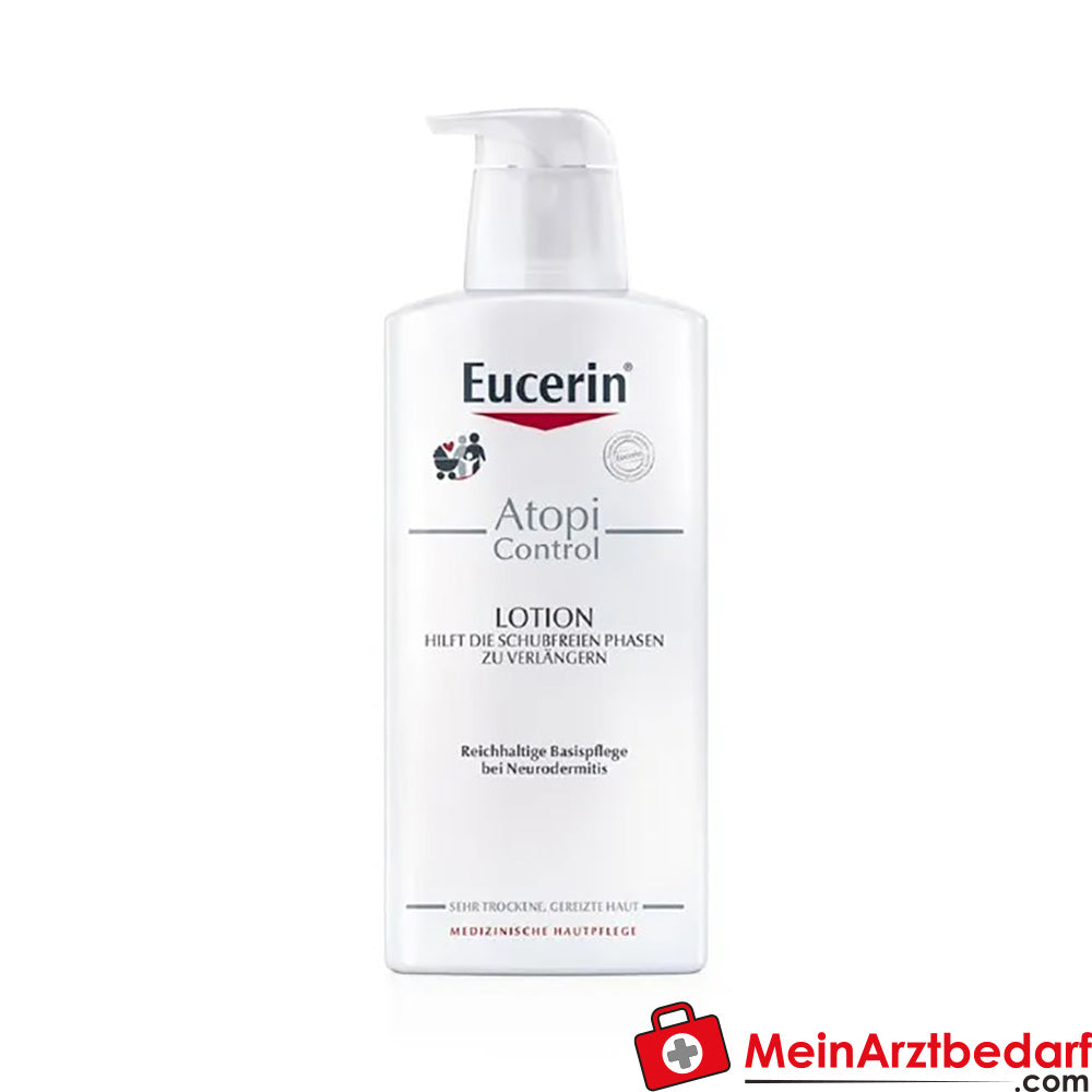Eucerin® AtopiControl Lotion – beruhigt die Haut bei Neurodermitis Beschwerden – schnelle Hilfe bei Spannung und Juckreiz, 400ml.