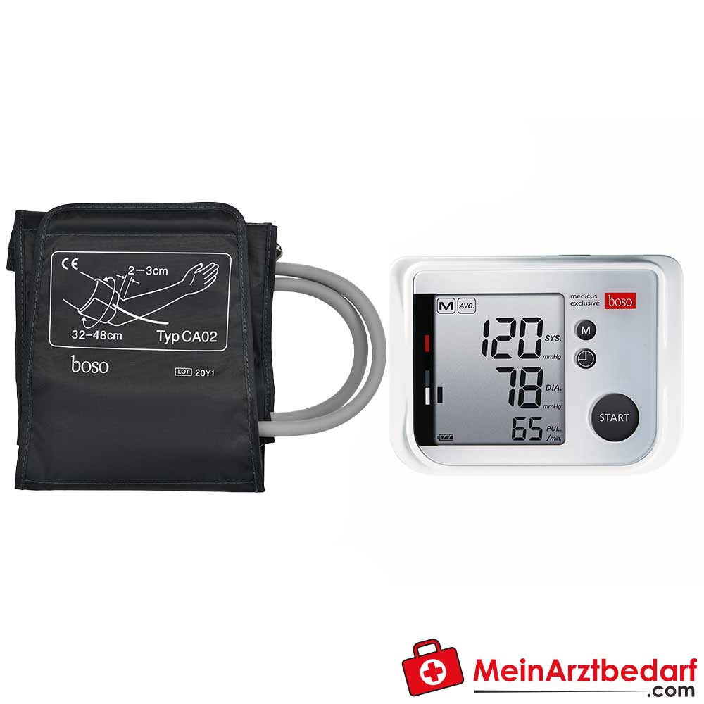 Boso medicus exclusive Blutdruckmessgerät mit zuschaltbarer Sprachausgabe.