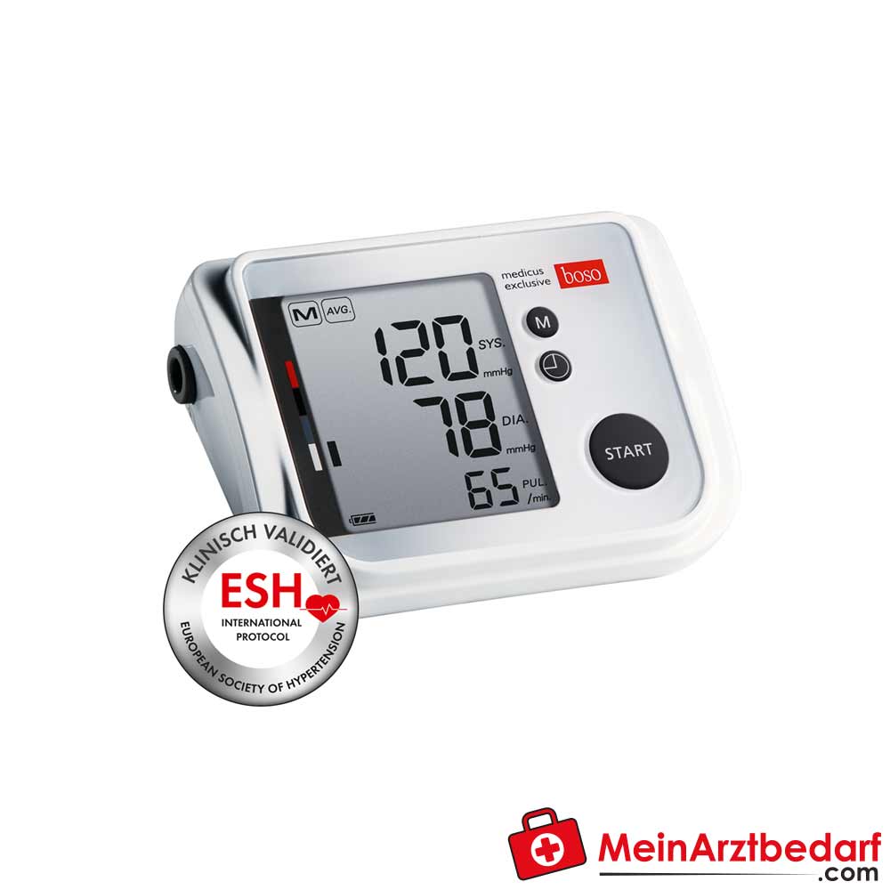 Boso medicus exclusive Blutdruckmessgerät mit zuschaltbarer Sprachausgabe.