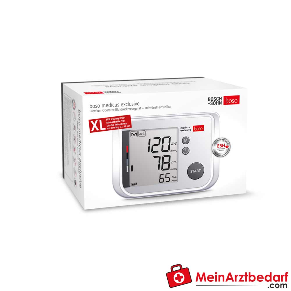 Boso medicus exclusive Blutdruckmessgerät mit zuschaltbarer Sprachausgabe.