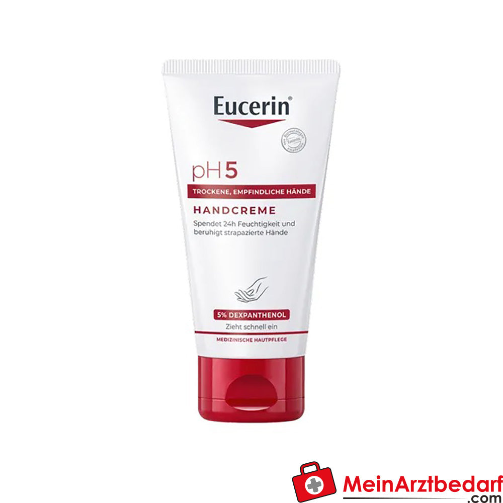 Eucerin® pH5 Handcreme – pflegt empfindliche, trockene und strapazierte Haut, 75ml.