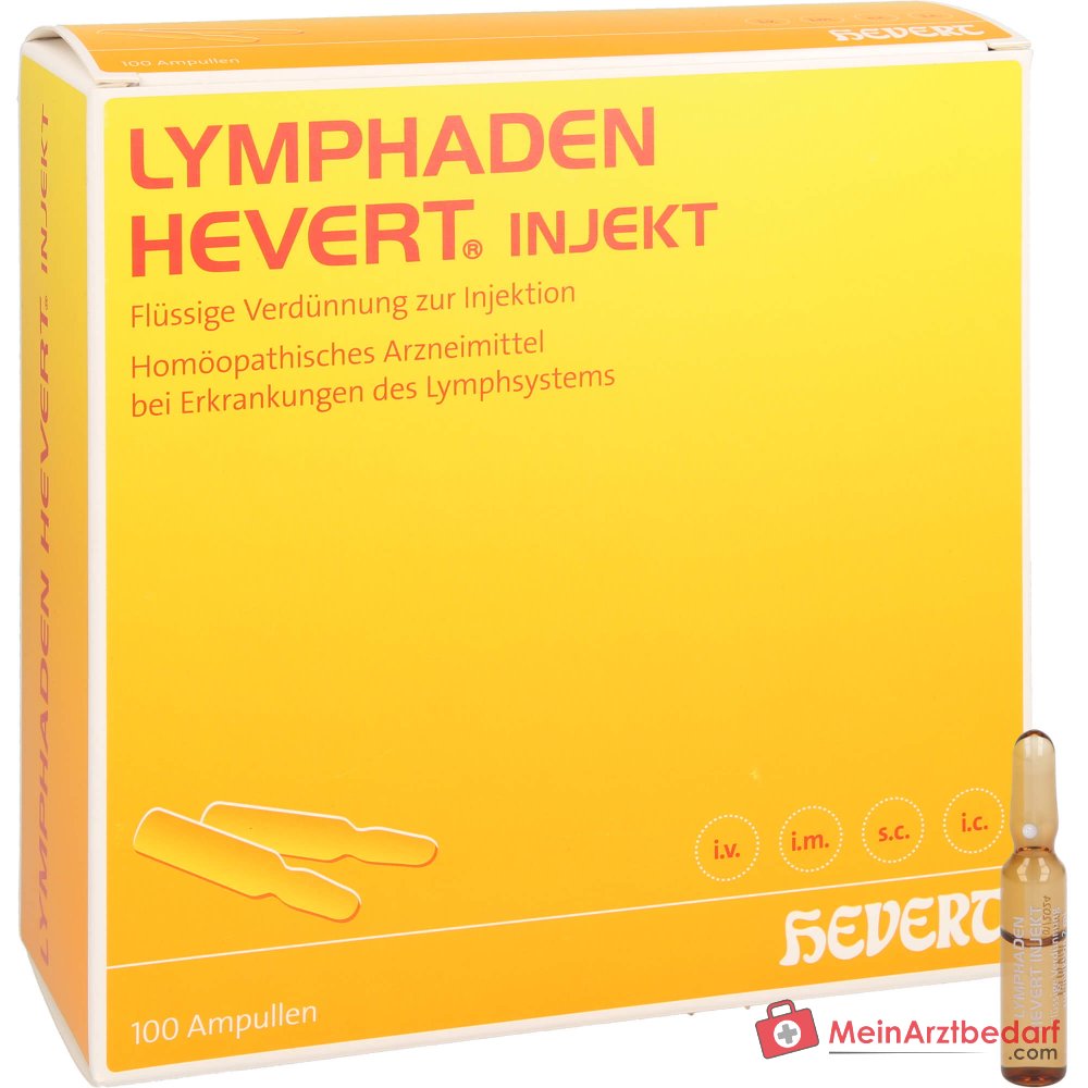 Ampollas Hevert Lymphaden Injekt, 100 uds.