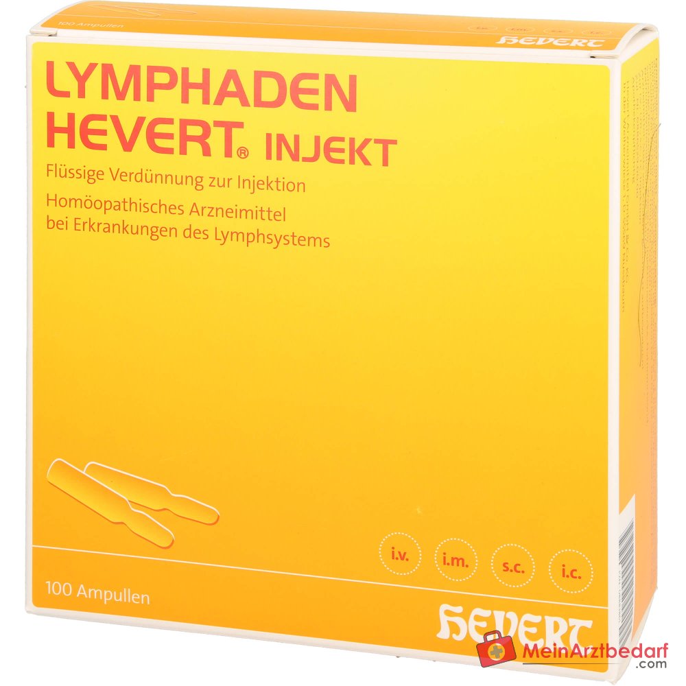 Ampollas Hevert Lymphaden Injekt, 100 uds.