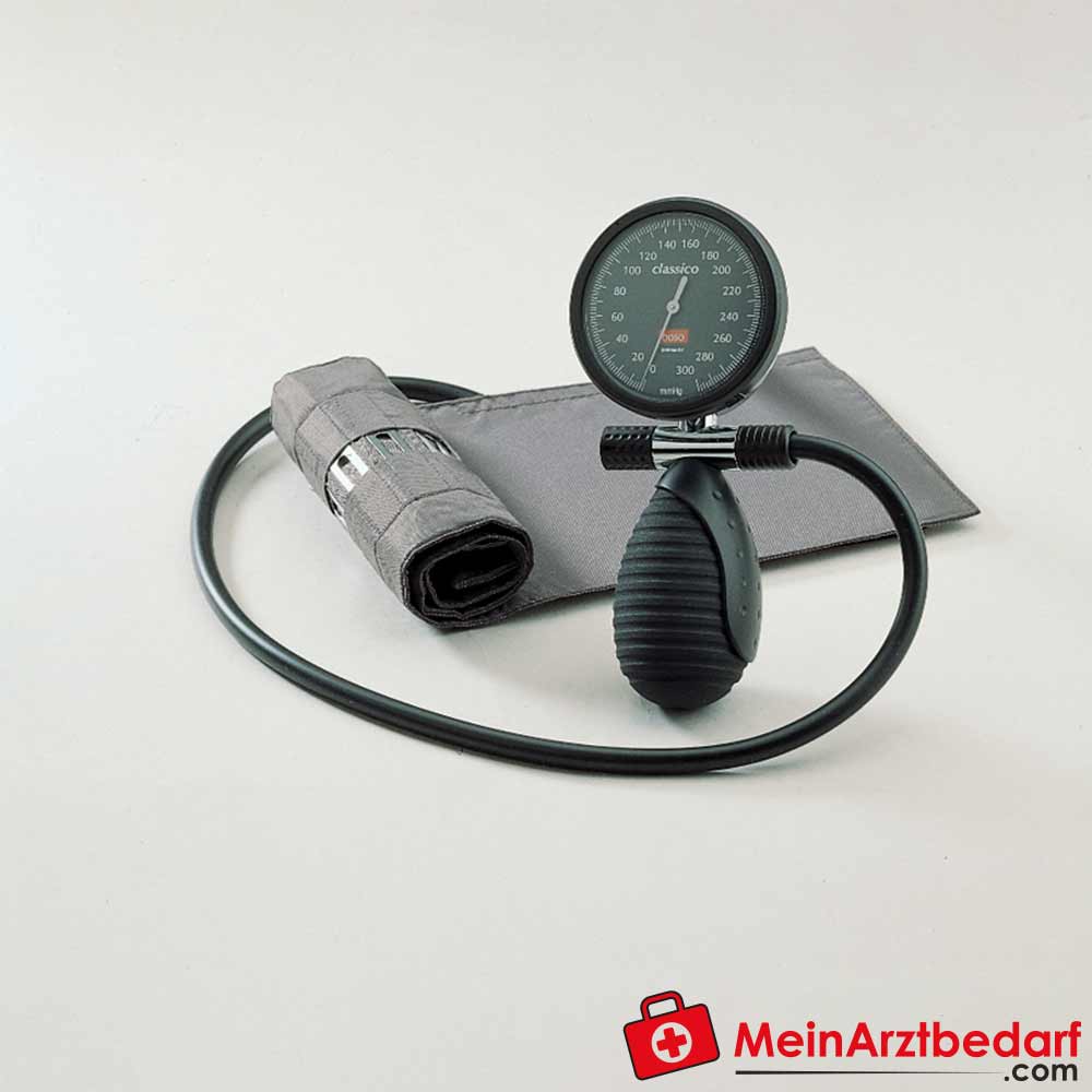 Boso classico Blutdruckmessgerät in Chrom und Mattschwarz.