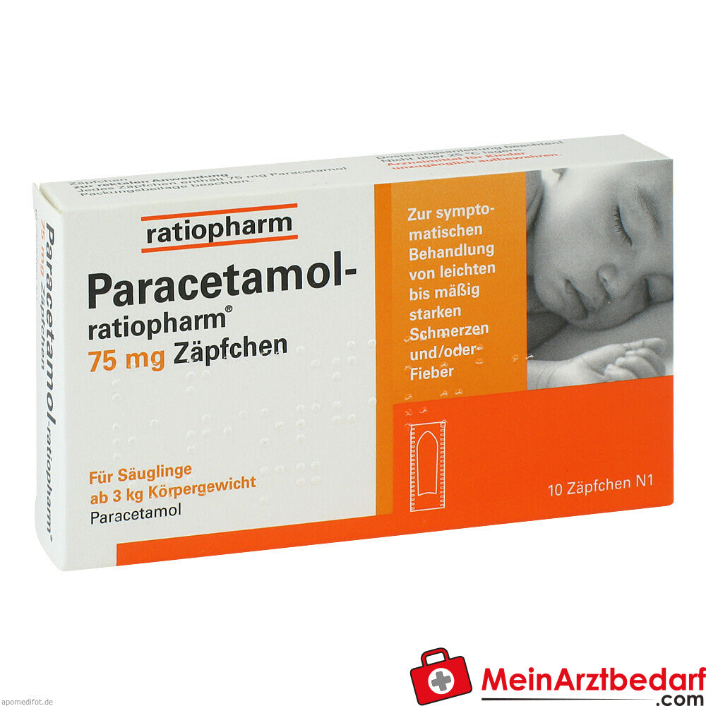 Paracetamol-ratiopharm 75mg.