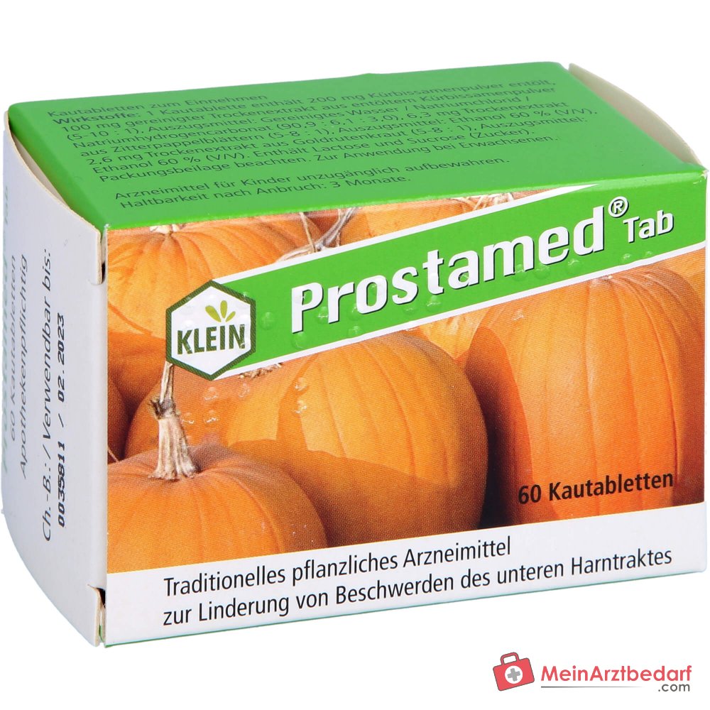 Dr. Gustav Klein Prostamed Tab Kürbissamenpulver / Kürbissamen-Trockenextrakt / Zitterpappelblätter-Trockenextrakt / Goldrutenkraut-Trockenextrakt Kautabletten, 360 St.