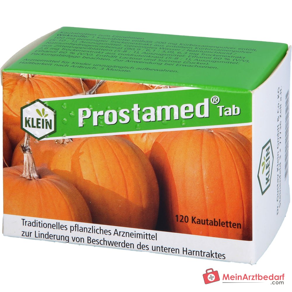 Dr. Gustav Klein Prostamed Tab Kürbissamenpulver / Kürbissamen-Trockenextrakt / Zitterpappelblätter-Trockenextrakt / Goldrutenkraut-Trockenextrakt Kautabletten, 360 St.