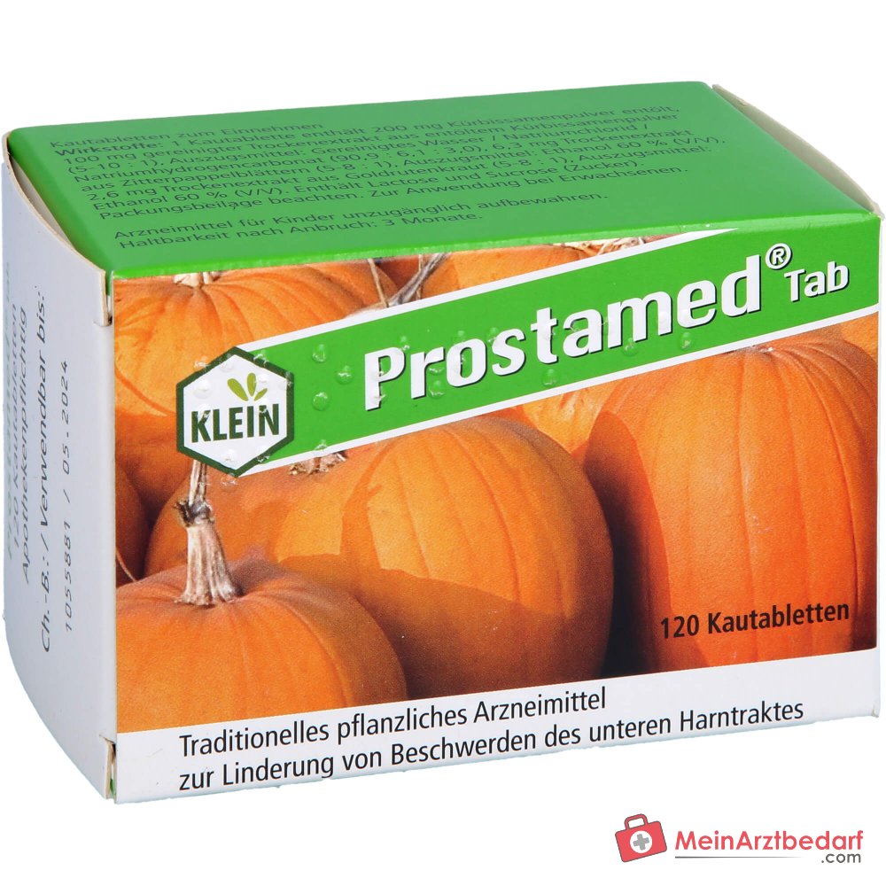 Dr. Gustav Klein Prostamed Tab Kürbissamenpulver / Kürbissamen-Trockenextrakt / Zitterpappelblätter-Trockenextrakt / Goldrutenkraut-Trockenextrakt Kautabletten, 360 St.