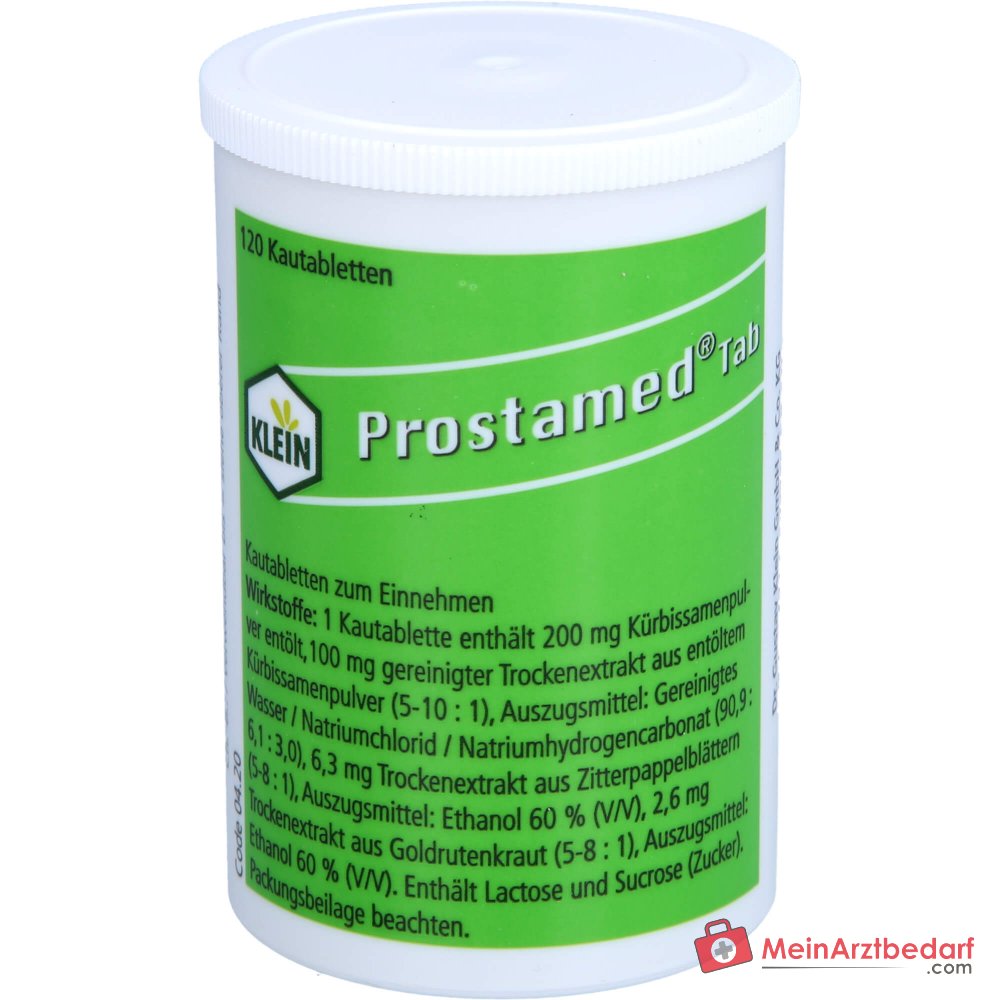 Dr. Gustav Klein Prostamed Tab Kürbissamenpulver / Kürbissamen-Trockenextrakt / Zitterpappelblätter-Trockenextrakt / Goldrutenkraut-Trockenextrakt Kautabletten, 360 St.