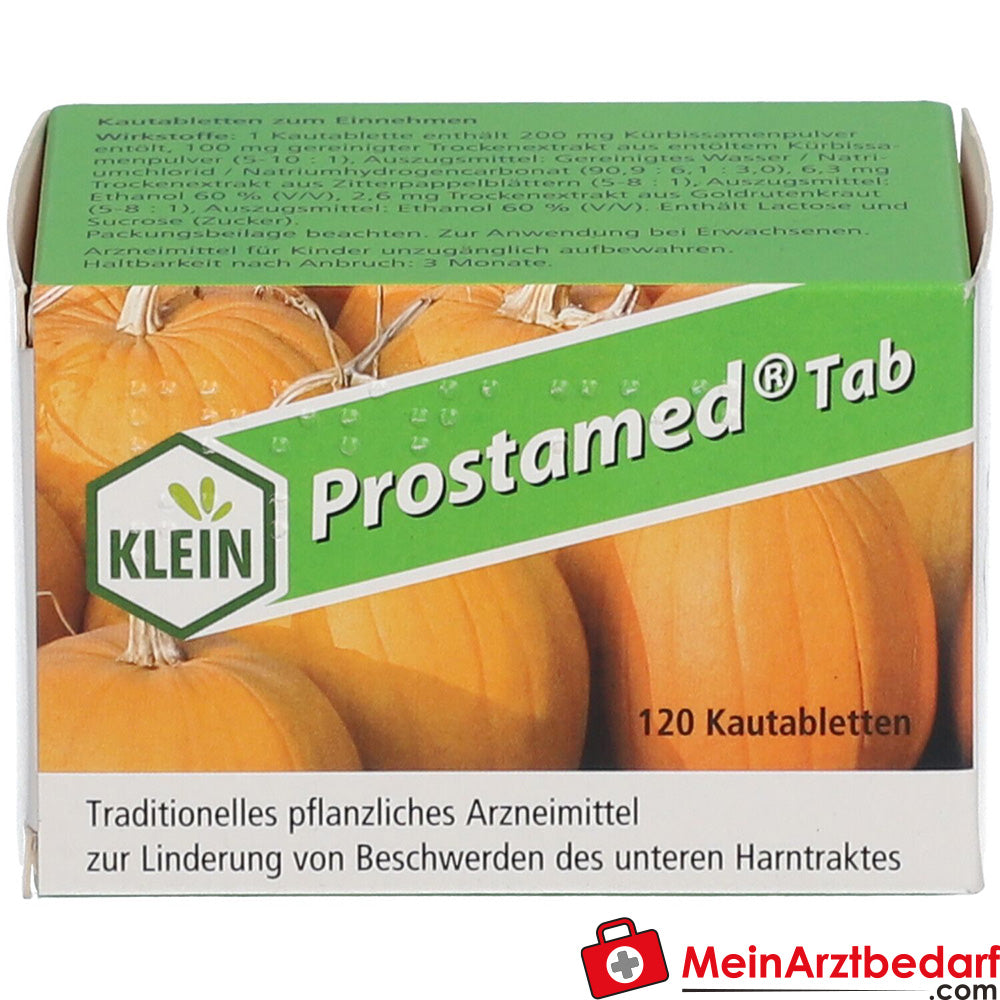 Dr. Gustav Klein Prostamed Tab Kürbissamenpulver / Kürbissamen-Trockenextrakt / Zitterpappelblätter-Trockenextrakt / Goldrutenkraut-Trockenextrakt Kautabletten, 360 St.