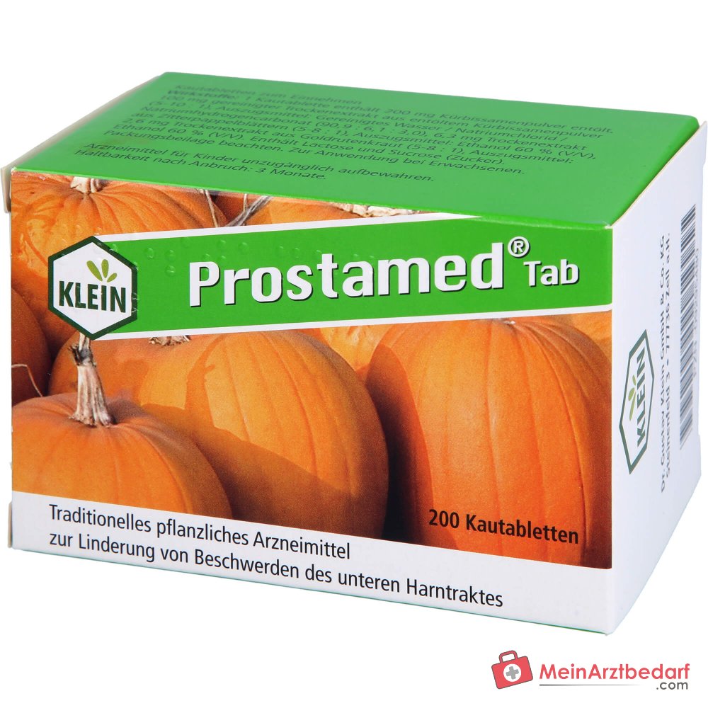 Dr. Gustav Klein Prostamed Tab Kürbissamenpulver / Kürbissamen-Trockenextrakt / Zitterpappelblätter-Trockenextrakt / Goldrutenkraut-Trockenextrakt Kautabletten, 360 St.
