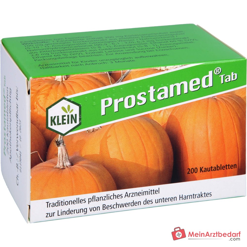 Dr. Gustav Klein Prostamed Tab Kürbissamenpulver / Kürbissamen-Trockenextrakt / Zitterpappelblätter-Trockenextrakt / Goldrutenkraut-Trockenextrakt Kautabletten, 360 St.