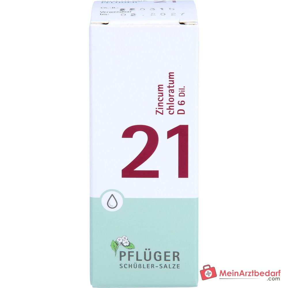 Biochemie Pflüger® No. 21 Zincum chloratum D6 1000 mg gotas 10 g
