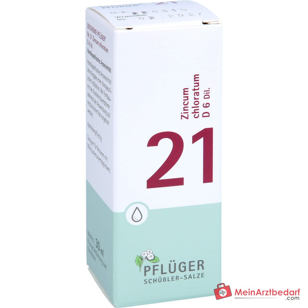 Biochemie Pflüger® No. 21 Zincum chloratum D6 1000 mg gotas 10 g