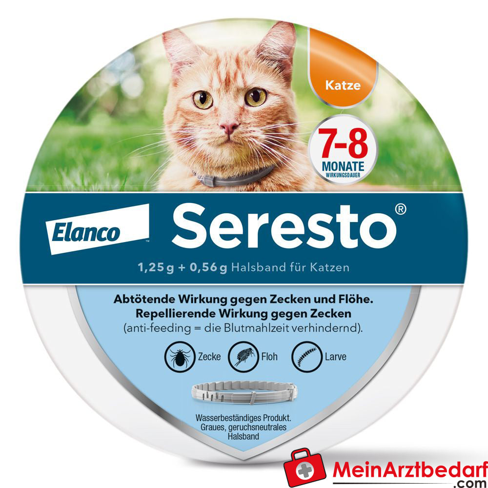 Seresto Halsband für Katzen Imidacloprid & Flumethrin 8 Monate Schutz 1  Stück
