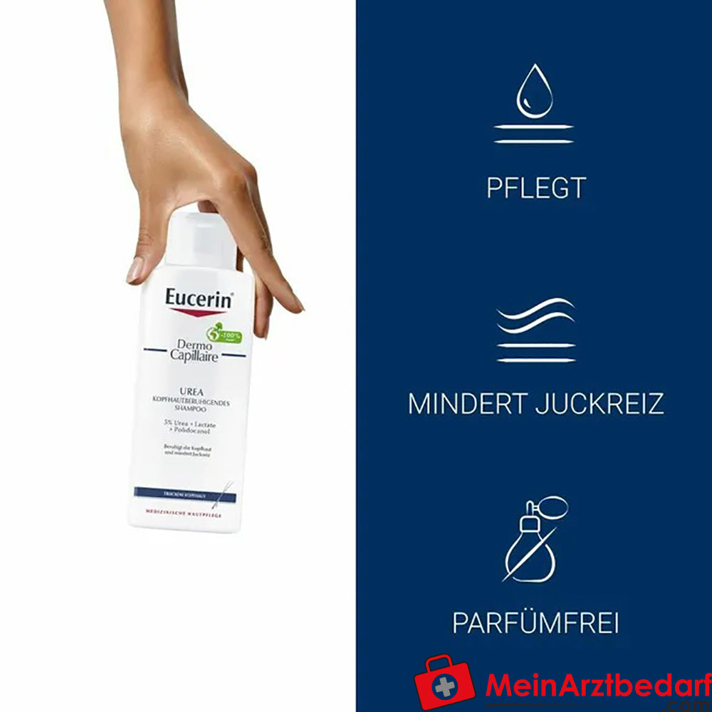 Eucerin® DermoCapillaire Urea Kopfhautberuhigendes Shampoo – Beruhigt trockene und juckende Kopfhaut, 250ml.