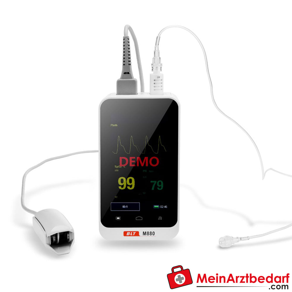 Biolight M880 handheld patient monitor, CO2 and SpO2 measurement