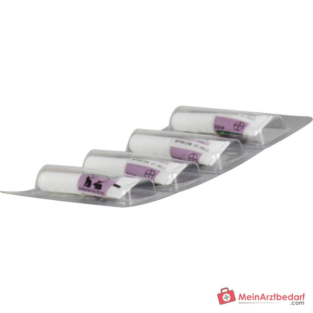 Advantage Imidacloprid 80 mg/ml Spot-on gato 4 x 0,8 ml