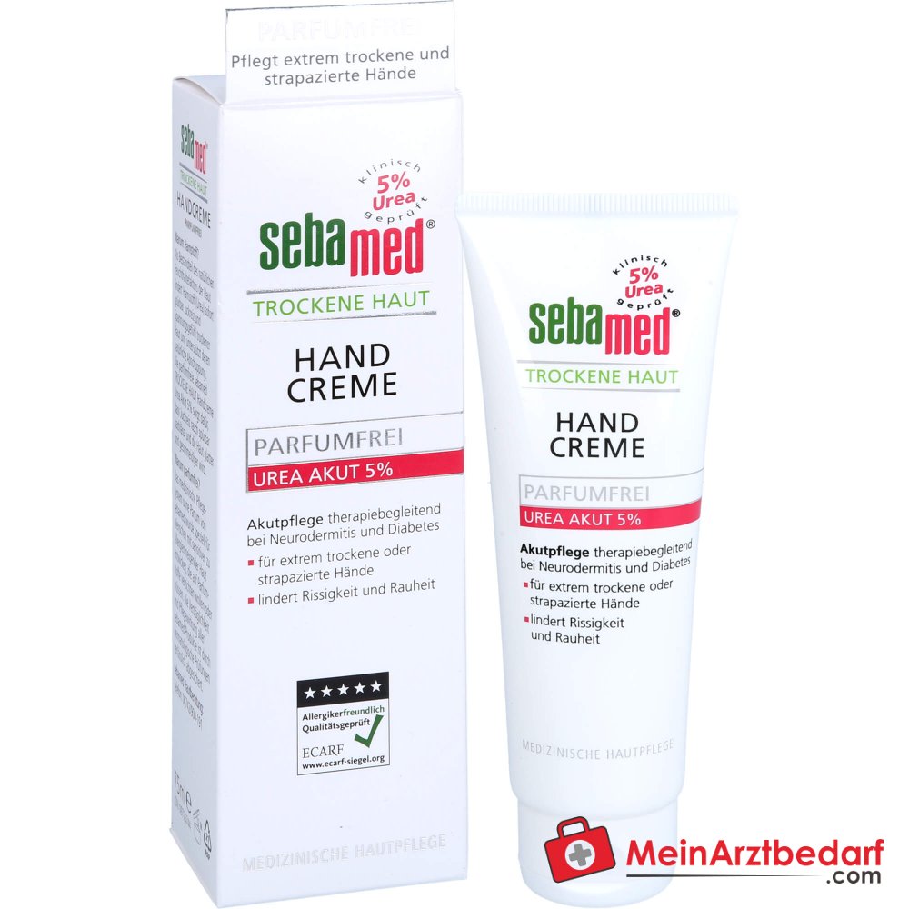 sebamed Trockene Haut Handcreme Urea 5% Parfumfrei, 75 ml.