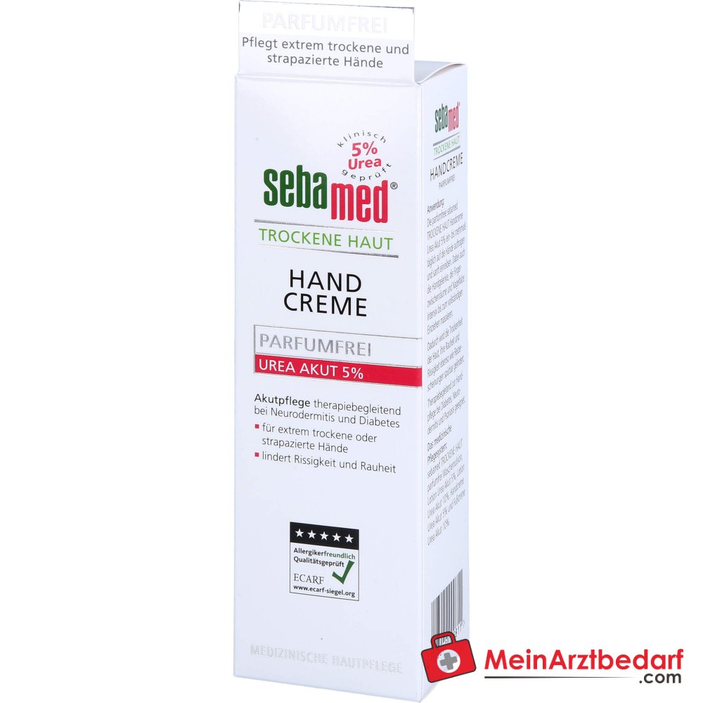 sebamed Trockene Haut Handcreme Urea 5% Parfumfrei, 75 ml.