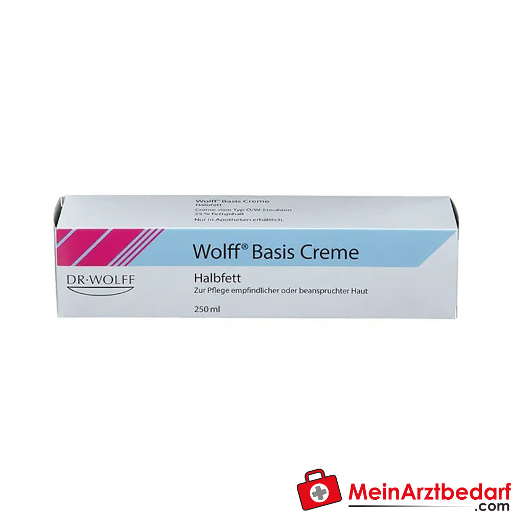 Wolff Basis Creme Halbfett, 250ml.