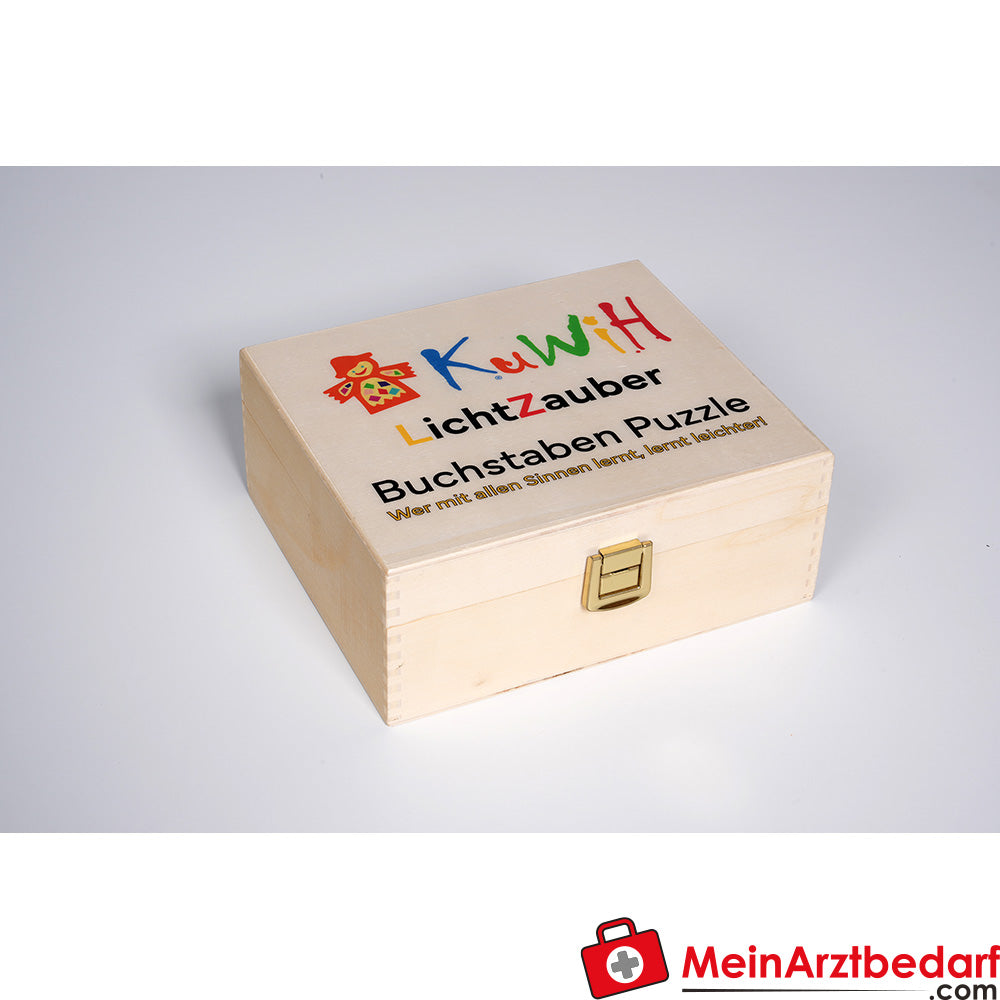 KuWiH LichtZauber Buchstaben-Puzzle Lernspielzeug ab 3 Jahren für Schreiben lernen mit Licht-Tablet.