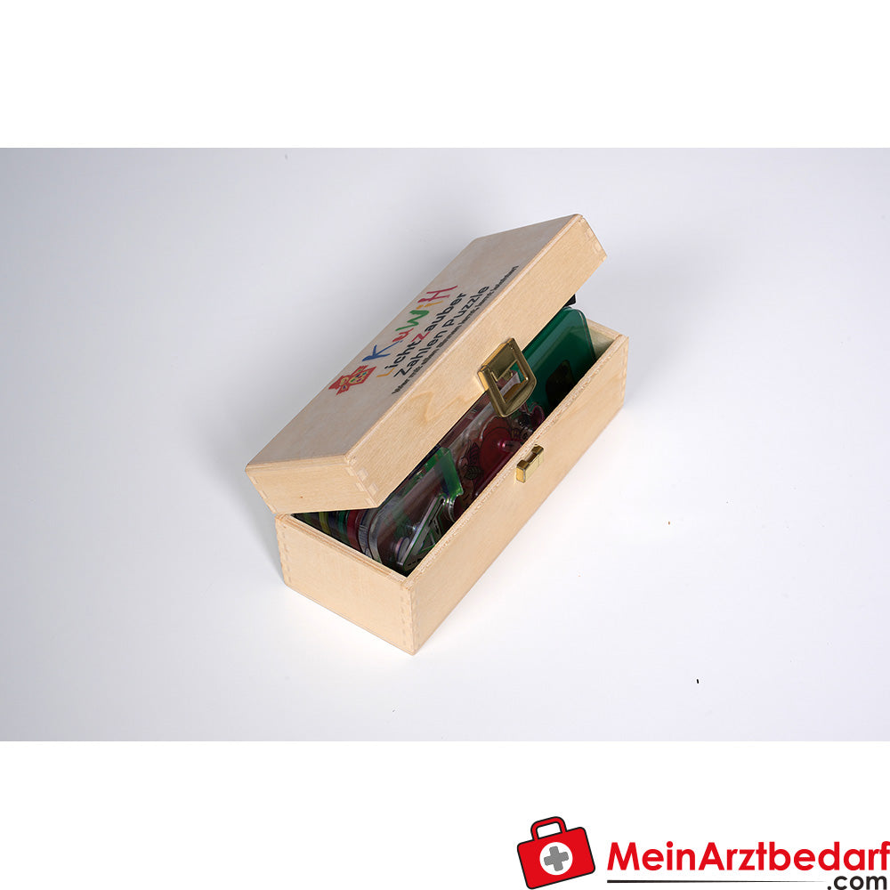 KuWiH LichtZauber Zahlen Puzzle in einer Holzbox mit Lichtstift.