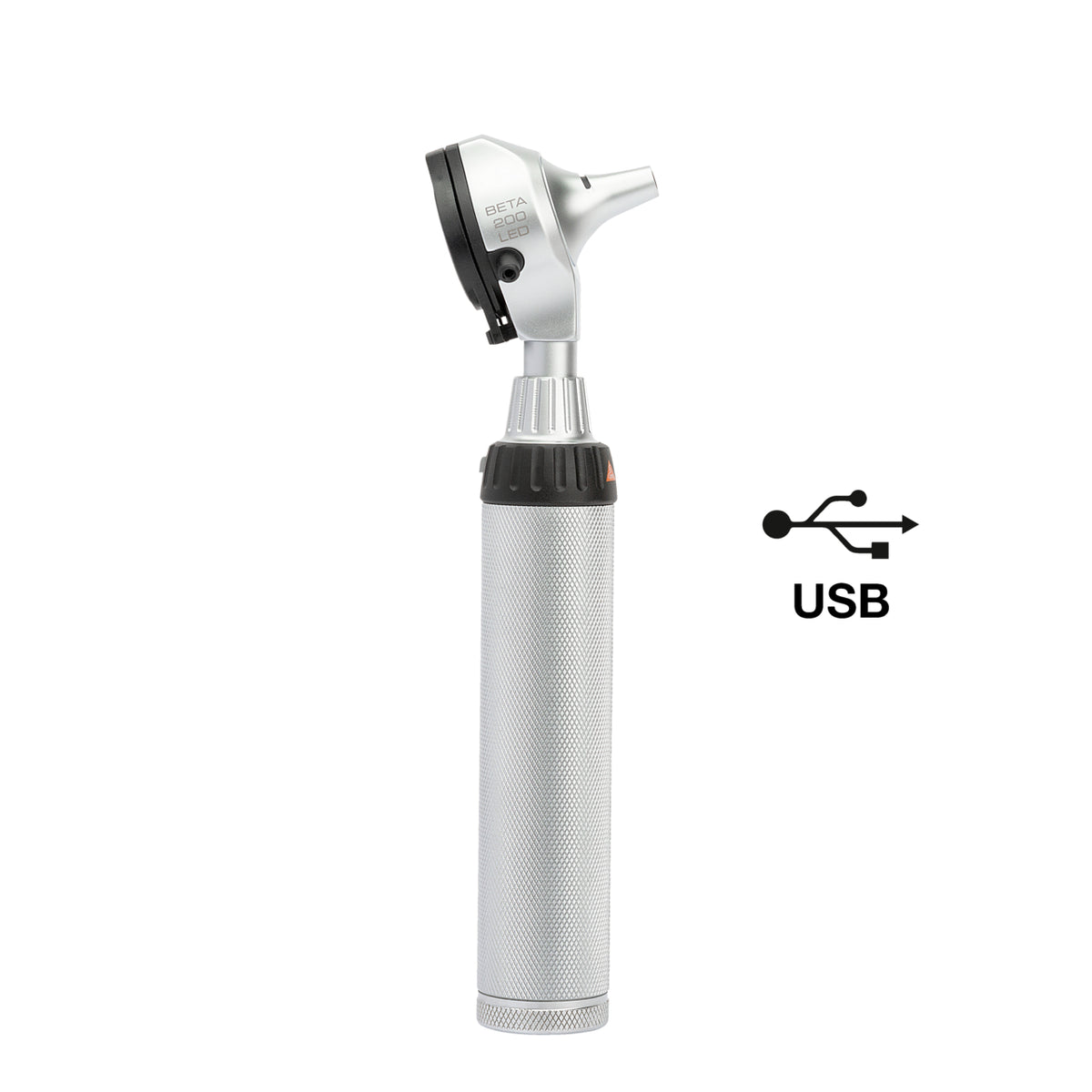 Otoscopio Heine Beta 200 LED Otoscopio Mango de carga USB, 3× aumentos, carcasa metálica.