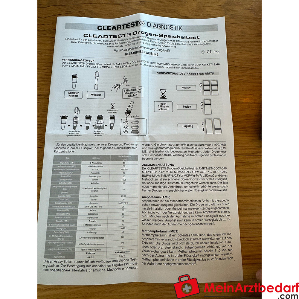 Cleartest 6-fach Drogen-Speicheltest.