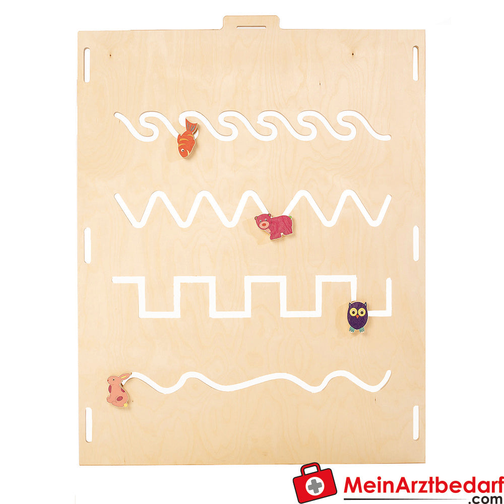 Motorikspielwand Tiere aus Holz - Modul für Fix&Foxi Playhouse by KuWiH.