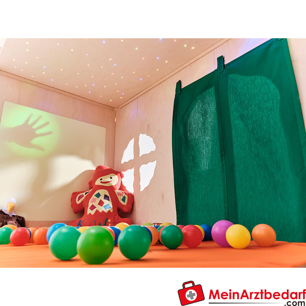 KuWiH Spielhöhle aus Vollholz 119×90×80 cm TÜV-geprüft, modular, werkzeuglos.