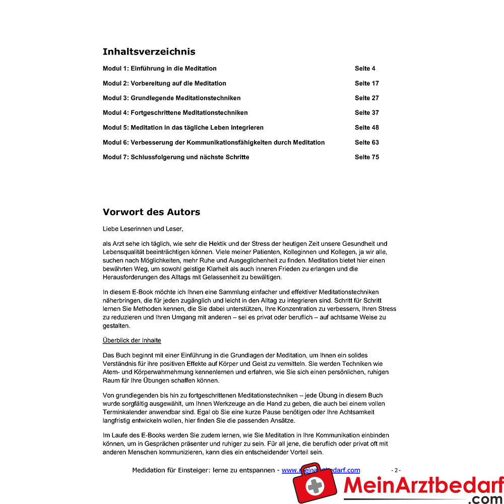 Meditation für Einsteiger - lerne zu entspannen - eBook von Dr. Daniel Pehböck, 82 Seiten.