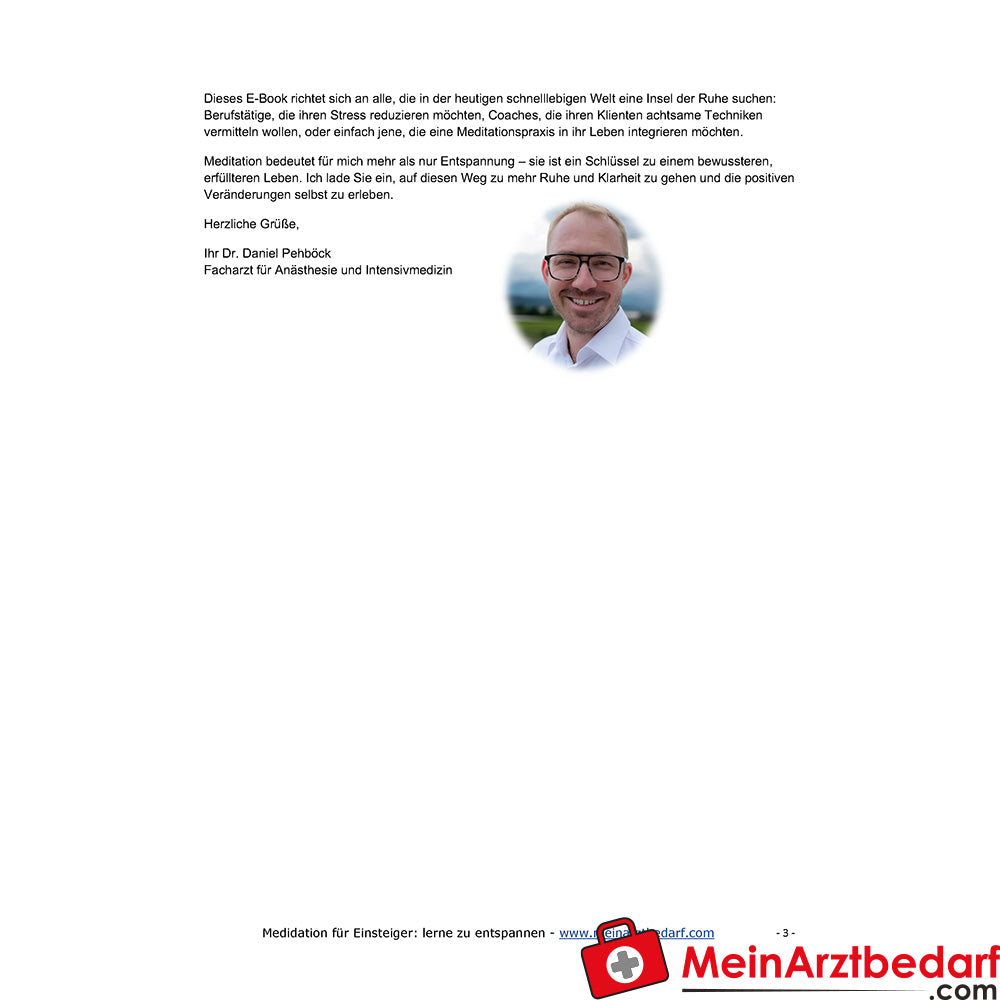 Meditation für Einsteiger - lerne zu entspannen - eBook von Dr. Daniel Pehböck, 82 Seiten.
