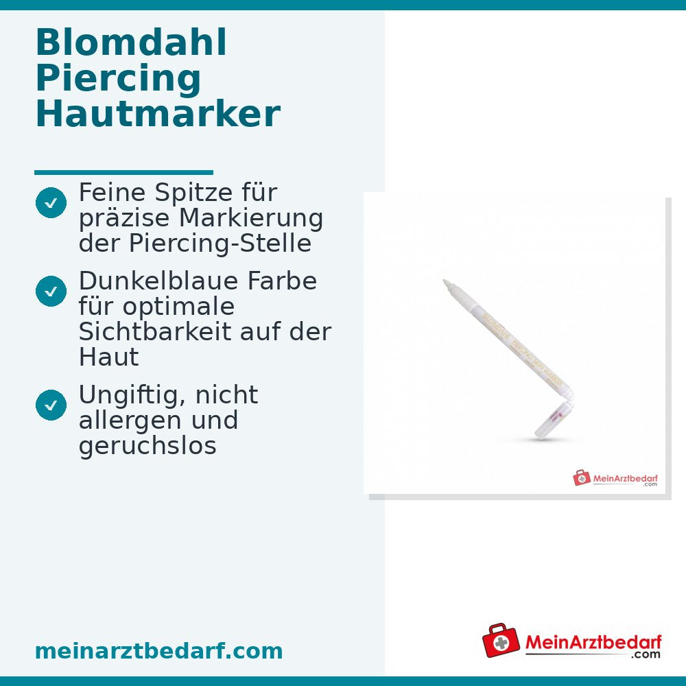 Blomdahl Hautmarker chirurgisch, steril, feine Spitze, dunkelblau, 1 Stk..